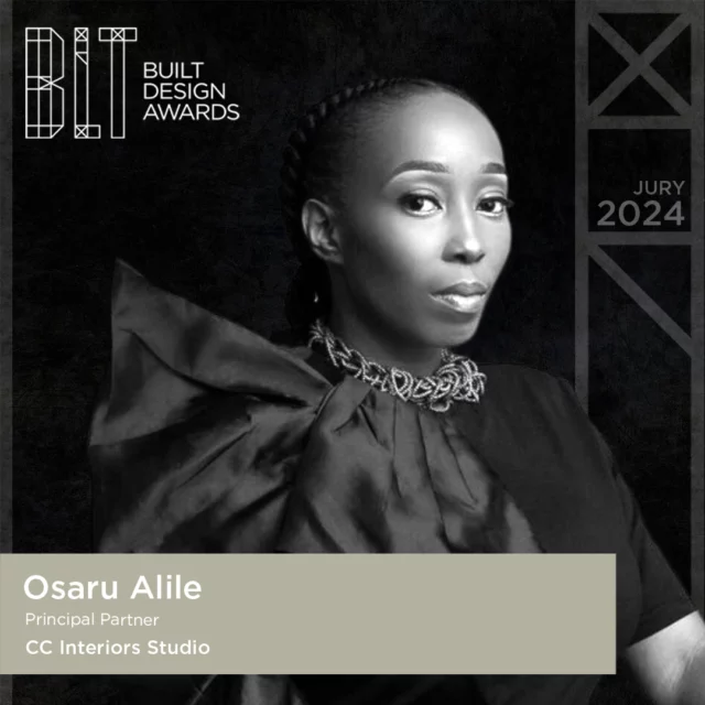 Meet the Jury: Osaru Alile | Principal Partner at CC Interiors Studio ⁠ @osarualile 
⁠
With over 20 years of experience, Osaru Alile is a force to be reckoned with in the field of interior design. Leading her firm, she creates harmonious spaces that blend classic and contemporary elements. ⁠
⁠
Beyond interiors, Osaru is involved in fashion retail and product design, using her skills to drive social change. Her commitment to showcasing unique African narratives has earned her recognition in Architectural Digest, House Beautiful, Design Edit, and features on Netflix.⁠
⁠
Click the link in bio to learn more about Osaru and her fellow jury members.⁠
⁠
#bltbuiltdesignawards #bltawards #architecturaldesign #design #designaward #meetthejury #jurymembers