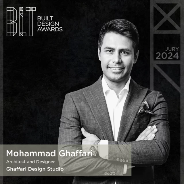 Meet the Jury: Mohammad Ghaffari | Architect and Designer at Ghaffari Design Studio ⁠
⁠
Mohammad Ghaffari founded Ghaffari Design Studio, specialising in architecture, interior design, industrial design, and fashion. With a deep understanding of cross-cultural architectural dynamics, he has received prestigious accolades, including the ADesign Award. ⁠
⁠
An experienced adjudicator in architecture and design, Ghaffari engages in interdisciplinary projects. In 2024, Building Magazine named him one of the top 100 influential figures in Iran’s building industry. He views his role as an architect-author as a societal responsibility, focusing on innovative design and research initiatives.⁠
⁠
Click the link in bio to find out about Mohammad and this year's jury members. ⁠
⁠
#bltbuiltdesignawards #bltawards #architecturaldesign #design #designaward #meetthejury #jurymembers