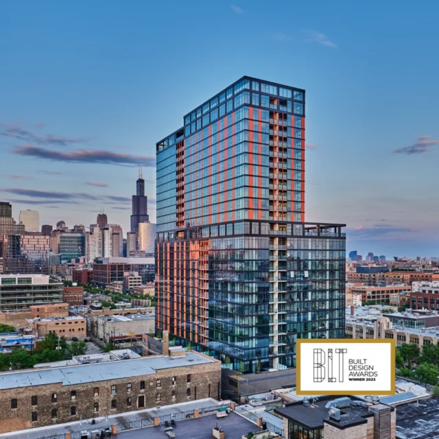 Fulbrix Apartments | Winner in Architectural Design - Mixed-Use building⁠
⁠
Situated in Chicagi’s Fulton Market, Fulbrix Apartments is a 27-story glass and steel tower featuring 375 apartments, including 75 affordable units. ⁠
⁠
The design consists of a three-story base housing the lobby, retail, and parking, with L-shaped apartments on floors 4 to 16, and a smaller rectangular plan on floors 17 to 27. The shifting solid panels add visual interest, while the fins create a graceful transition between glass and solid surfaces, creating a cohesive design throughout the building. ⁠
⁠
Company: Thomas Roszak Architecture, LLC⁠
Lead Designer: Thomas Roszak⁠
Architect, Interior Designer and Lighting Designer: Thomas Roszak Architecture, LLC⁠
Const. Company: Clark Construction Group⁠
Photographer Credit: Sean Henderson Photography⁠
Client: 160 North Elizabeth Investments, LLC⁠
⁠
📍 Location: Chicago, Illinois, USA, ⁠
⁠
Click the link in bio to learn more about the project. ⁠
⁠
#bltbuiltdesignawards #bltawards #architecturaldesign #design #designaward #fulbrixapartments #mixusedbuilding