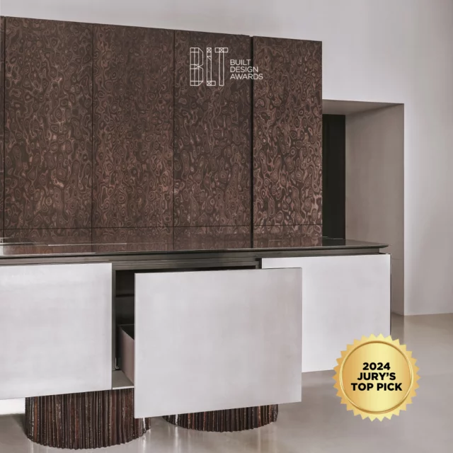 🏅 DP1 Kitchen | Jury's Favorite in Construction Product Design - Finishes (Kitchen, bathroom, decorations, etc.) 🏅⁠
⁠
The DP1 Kitchen combines handcrafted and machine-based techniques, featuring a cantilevered island supported by two squat columns. Its minimalist design plays with perception and expression but also focuses on sustainability and performance, which can be seen in the materials used that reflect the design team’s affinity for Constructivist architecture.⁠
⁠
Company: DA product⁠
Lead Designer: Maria Romanova, Elizaveta Zholtaya⁠
Design Team: DA product x Palaty Gallery team⁠
Photographer Credit: Sergey Melnikov⁠
⁠
Click the link in bio to learn more about the project. ⁠
⁠
#bltbuiltdesignawards #bltdesignawards #bltawards #landscapearchitecture #designaward #juryfavourite #toppick