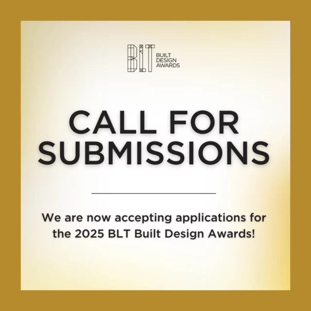 📣 OPEN CALL FOR SUBMISSIONS: We are finally opening submissions of the 2025 BLT Built Design Awards! 📣⁠
⁠
Calling all experts in the field of landscape architecture, interior design, construction, and beyond. This is YOUR chance to showcase your amazing work to an esteemed panel of jury members and the rest of the world. 🏆⁠
⁠
Whether it's completed projects, works in progress, or conceptual designs, we are more than ready to see it all. ⁠
⁠
Click the link in bio to visit our website and submit your entries today! ⁠
⁠
#bltbuiltdesignawards #bltdesignawards #bltawards #landscapearchitecture #interiordesign #constructionproduct #designaward #opencall #submissions #2025bltdesignawards