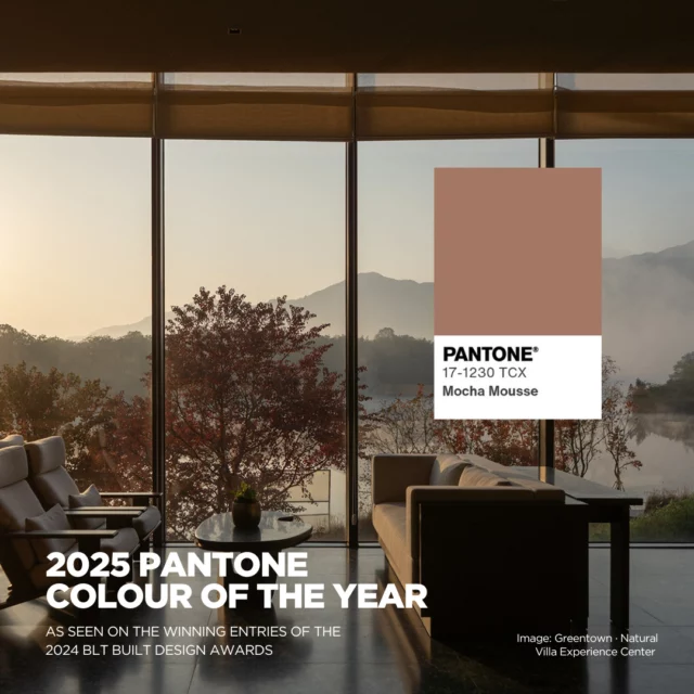 Pantone has just unveiled its Colour of the Year for 2025: Mocha Mousse! 🍫✨⁠
⁠
With its rich, warm brown hue, this tone simply radiates sophistication and comfort all at the same time. Take a look at some of our winning entries from the 2024 BLT Built Design Awards, where Mocha Mousse makes a subtle yet striking appearance in their designs. 🏆⁠
⁠
Featured winners: ⁠
🟤 System 02 by The Backcountry Hut Company⁠ @thebackcountryhutcompany 
🟤 ATMOSPHERE by Krallerhof by Hadi Teherani Architects⁠ @hadi.teherani 
🟤 MU FENG YUE HOT SPRING HOTEL by Studio A+⁠
🟤 Pin Mao Plastic Industry New Headquarter by  Pin Mao Plastic Industry Co., Ltd.⁠
🟤 Rustic Canyon Residence by Assembledge+⁠ @assembledge 
⁠
#Pantone2025 #MochaMousse #BLTBuiltDesignAwards #BLTAwards #ColorTrends⁠